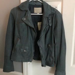 gray leather jacket from Lucky Brand Size Small Ne